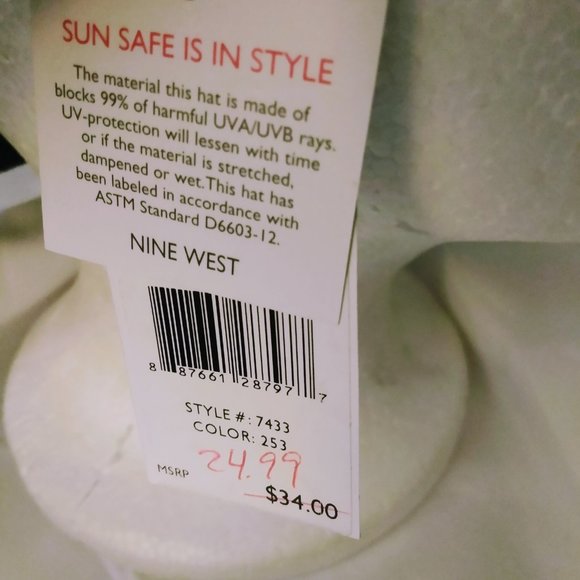 NINE WEST WOMEN COTTON BUCKET HAT ONE SIZE - Picture 9 of 11